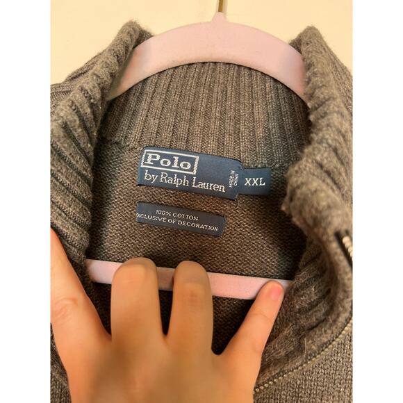 Polo Ralph Lauren Minimalist Old Money Capsule Office Quarter Zip Sweater XXL - Picture 2 of 5